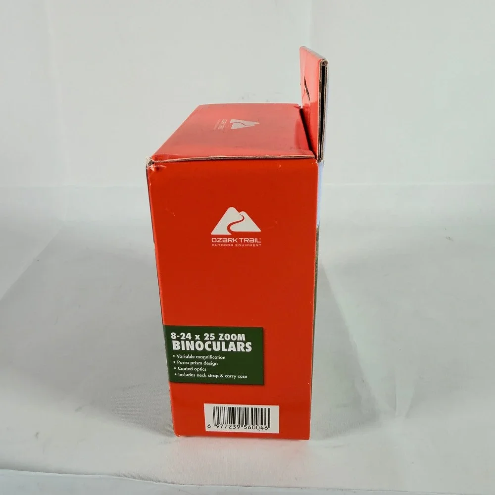 Ozark Trail 8-24 x 25 Zoom Binoculars Porro Prism Coated Optics Adult Unisex NIB